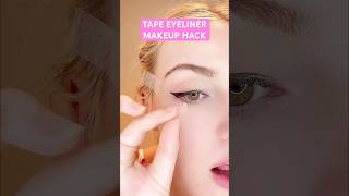 EASY TAPE EYELINER MAKEUP HACK [upl. by Yenruogis998]