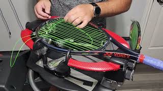 2018 Yonex Vcore Pro 97 step by step stringing instructions [upl. by Camus]