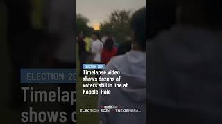 Timelapse video shows a long line of voters at Kapolei Hale [upl. by Scheer683]