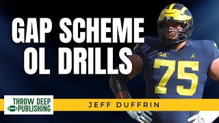 Gap Scheme Offensive Line Drills and Techniques [upl. by Eniroc]