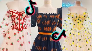 Tiktok Sewing Compilation  Fruit Dresses [upl. by Atiekan76]