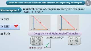 Right angleHypotenuse Side RHS Congruence Criterion of triangles  Part33  English  Class 7 [upl. by Hgieloj]