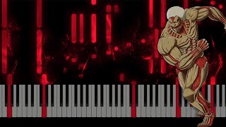 Attack on Titan  YouSeeBIGGIRLTT Reiner Bertholdt Transformation Theme Epic MIDI Piano Shorts [upl. by Aggi678]