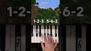 Minecraft Wet Hands Piano Tutorial shorts [upl. by Aramois]