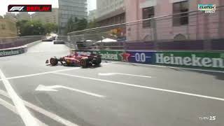 Charles Leclerc crash in Baku [upl. by Briano]