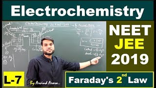 quotElectrochemistryquot L7  NEET JEE AIIMS 2019  Faradays 2nd Law of electrolysis  By AArora [upl. by Velma]