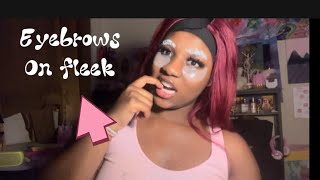 Bleaching and dying my eyebrows …bored [upl. by Roosnam]