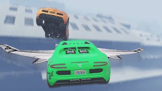 FLYING THROUGH SNOW GTA 5 Funny Moments [upl. by Adnwahsat]