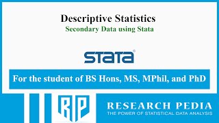 Descriptive Statistics using Stata Pooled Data [upl. by Alahs]