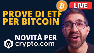 BITCOIN prove di ETF  NOVITÀ di CRYPTOCOM  SUPER CASHBACK con BYBIT CARD [upl. by Aneelehs972]