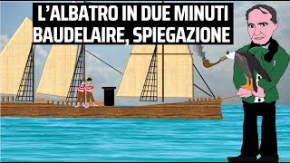 LALBATRO di BAUDELAIRE spiegazione in 2 minuti con i disegni e le animazioni di flipped prof [upl. by Cressida]