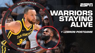 Warriors FIGHTING TO STAY ALIVE for Playoffs 🔥  LeBrons career closing soon 😳  SportsCenter [upl. by Shurlock]