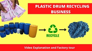 HDPE Drum Recycling Business  HDPE Drum Recycling Process video [upl. by Pontius]