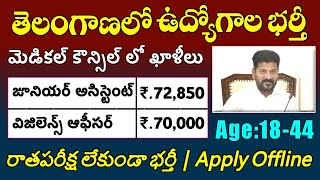 TGMC Junior Assistant amp Vigilance Officer Recruitment Notification 2024 details in telugu [upl. by Crofton80]