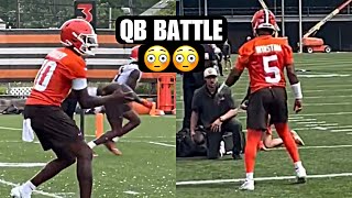 Tyler Huntley vs Jameis Winston BATTLE OUT 7on7 Drills 😳  Cleveland Browns OTA’s Day 2 Highlights [upl. by Malvina]