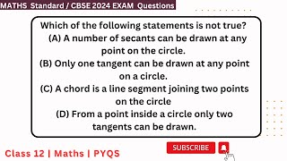 Which of the following statements is not true A A number of secants can be drawn at any point on [upl. by Yetac]