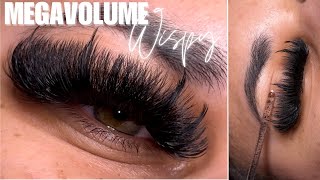 MEGAVOLUME  WISPY Eyelash Extension Tutorial  The BEST Wispy Technique  VIRAL [upl. by Unam756]