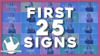 25 ASL Signs You Need to Know  ASL Basics  American Sign Language for Beginners [upl. by Raoul]