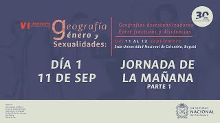 Sexto Seminario Latinoamericano de Geografía Género y Sexualidades 11 SEPMAÑANA PARTE1 [upl. by Aldridge698]