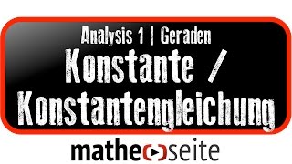 Konstante Geradengleichung waagerechte und senkrechte Gerade bestimmen  A0205 [upl. by Amos]