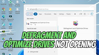 Defragment and Optimize Drives Not Working Wont Opening Tidak Terbuka  SOLVED [upl. by Aidyl]