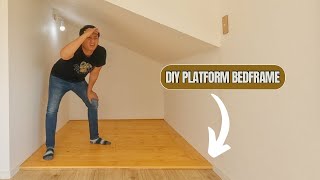 DIY PLATFORM BED FRAME  SIMPLE TO MAKE  MODERN DESIGN [upl. by Ecaroh]