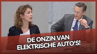 Eerdmans JA21 zet klimaatminister KLEM met de ONZIN van ELEKTRISCHE AUTOS [upl. by Jake]