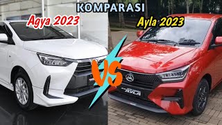 Perbedaan agya 2023 12 g cvt vs Ayla 2023  12 R cvt ads [upl. by Kenti]