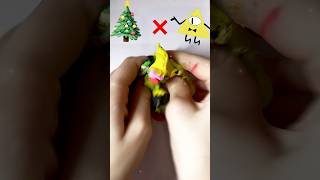 Bill cipher ❌🎄 shots gravityfalls billcipher clayart airdryclay satisfying jinglebells [upl. by Llecrup]