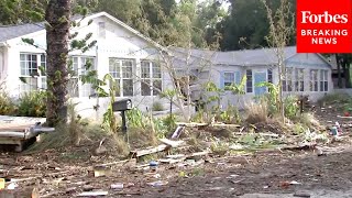 WATCH Footage Shows Damage Caused By Hurricane Helene In Gulfport Florida [upl. by Atiluj]