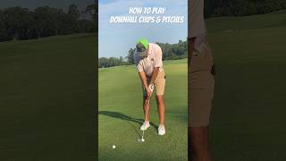 3 Keys to Downhill Chipping amp Pitching golf golftips golfinstruction [upl. by Nospmis193]