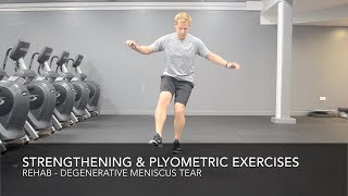 Degenerative Meniscus  Cartilage Tear Rehab  Strength and Plyometric Exercises [upl. by Kenn254]