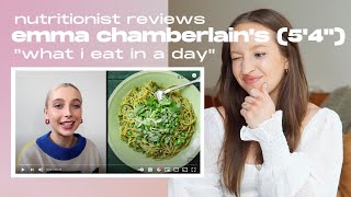 Nutritionist Reacts to Emma Chamberlains What I Eat in a Day [upl. by Doughty910]