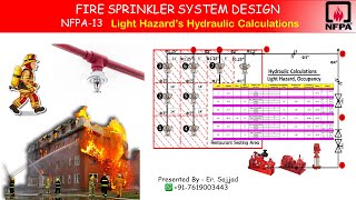 NFPA 13 Fire Sprinkler System Design Calculation for Light Hazard [upl. by Eiramnerual682]