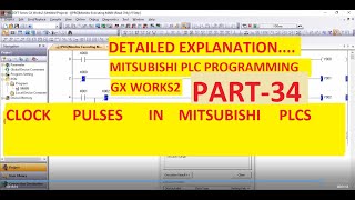 CLOCK PULSES in GX WORKS2 Programming Software PART34 MITSUBISHI PLC [upl. by Pavkovic]