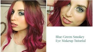 BlueGreen Smokey Eye Makeup Tutorial [upl. by Hillel]