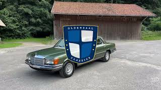 Mercedes Benz W116 450 SEL 69  876 Cypress Green  Oldenzaal Classics [upl. by Nilekcaj]