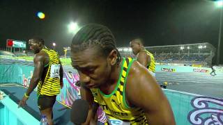 IAAF World Relays Bahamas 2014  Mixed Zone 1 Lap Race Jamaica Men Winner [upl. by Paola643]