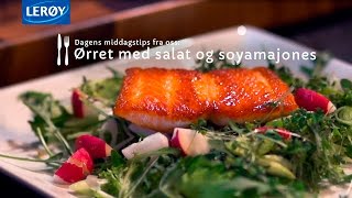 Ørret med salat og soyamajones  by LeroySeafood [upl. by Emylee251]