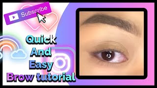 Quick and Easy Eyebrow Tutorial  by a 12 yr old [upl. by Niatsirhc]