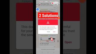 this apk file might contain unsafe content make sure you trust the sender whatsapp  solution 2024 [upl. by Ytiak]