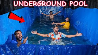 We Made a Secret Swimming Pool Underground😳  100 Real [upl. by Nwahsed]