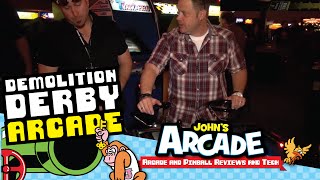 Bally Midway Demolition Derby Arcade Game  1984  Four Player  Gameplay Review  Grinkfest 2015 [upl. by Jollenta162]