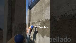 Repellado o enfoscado de muro con mortero [upl. by Fruin]