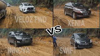 VELOZ 2022 VS INNOVA VENTURER VS SUZUKI SWIFT VS XENIA VS AVANZA LEWAT TANJAKAN LUMPUR [upl. by Eenattirb]