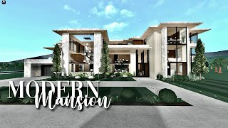 Bloxburg Modern Mega 3 Story Mansion  No Large Plot  Realistic House Build [upl. by Yecaw]