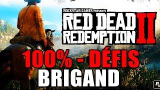 RED DEAD REDEMPTION 2  100 DÉFIS  LES 10 DÉFIS DE BRIGAND  guide [upl. by Icak]