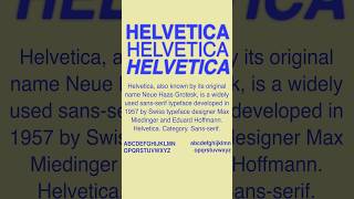 Favorite Fonts recommendations typography fonts helvetica shorts [upl. by Hauser]