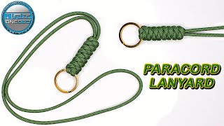 Fast and Easy Paracord Lanyard Neck  Keychain  Knife  Snake Knot Tutorial DIY [upl. by Anniroc]