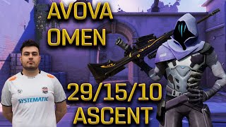 G2 AVOVA  OMEN  ASCENT  291510  VALORANT POV [upl. by Ahsinej]